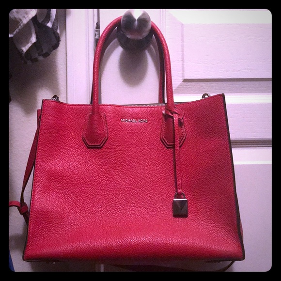 Red Michael Kors Purse - Picture 1 of 8